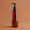 Amber bottle with black soap pump - 250 ml
