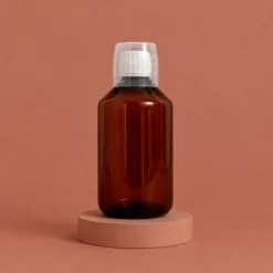 Amber bottle with measuring cup - 500 ml