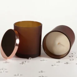 Amber frosted candle glass - 300 ml