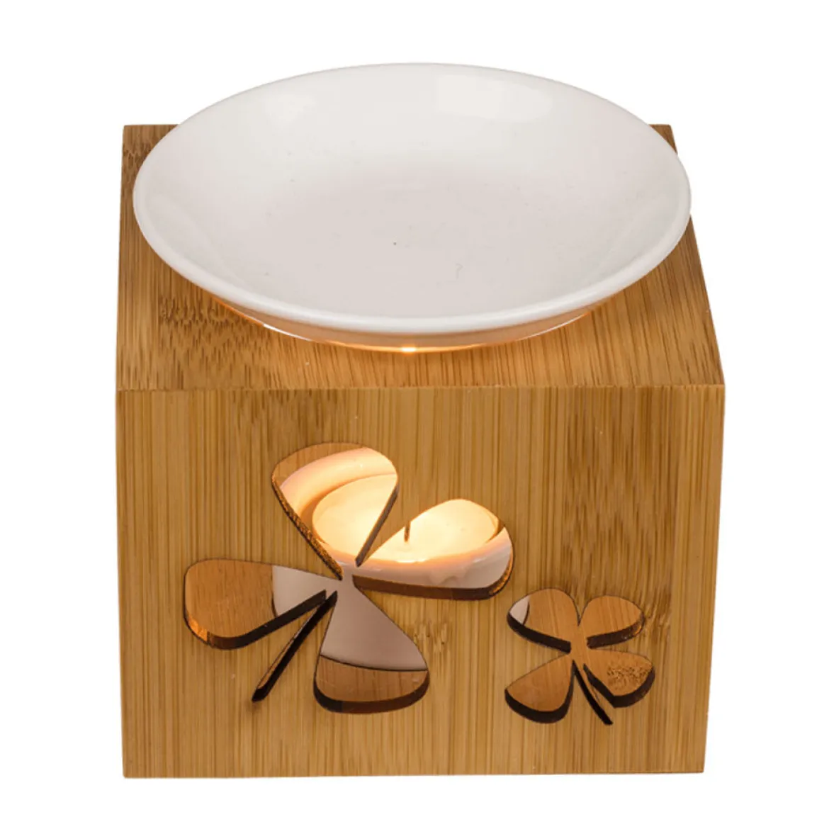 Bamboo incense burner for wax melts