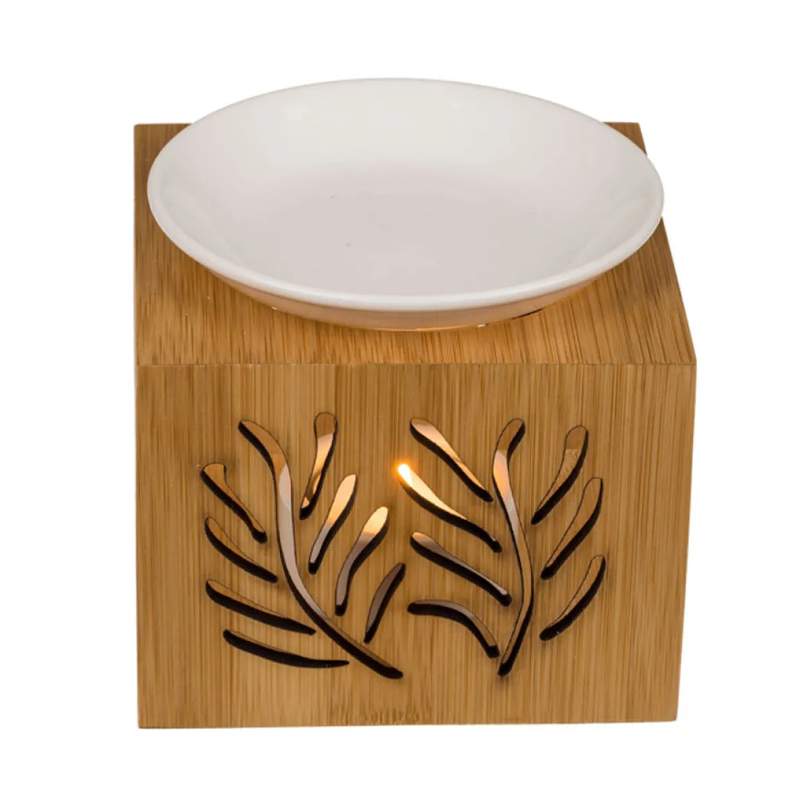 Bamboo incense burner for wax melts