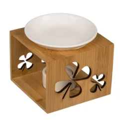 Bamboo incense burner for wax melts