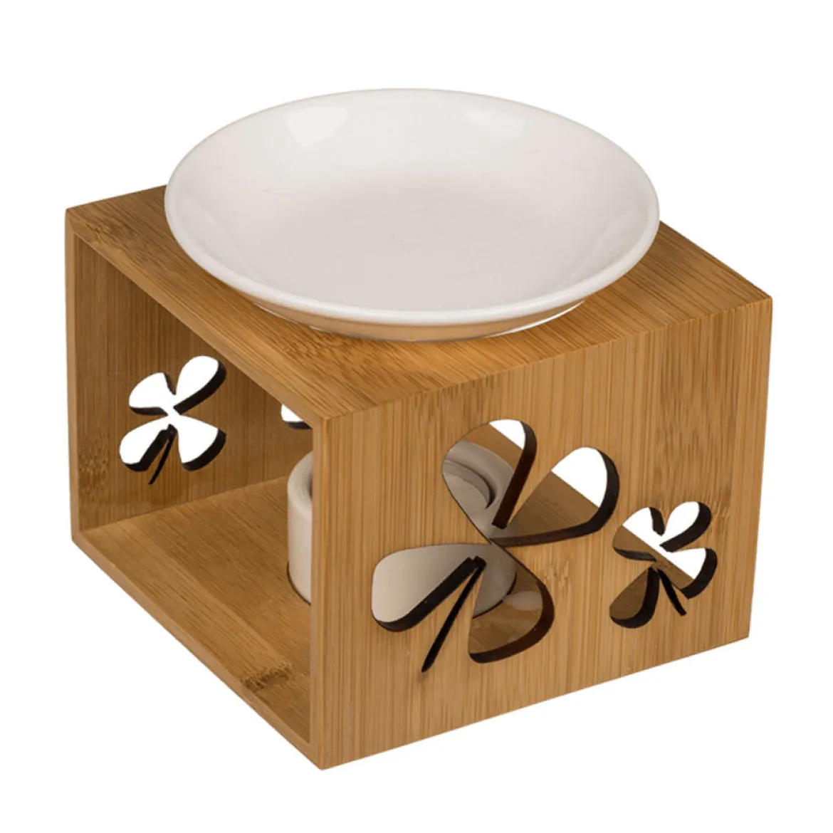 Bamboo incense burner for wax melts