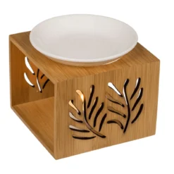 Bamboo incense burner for wax melts