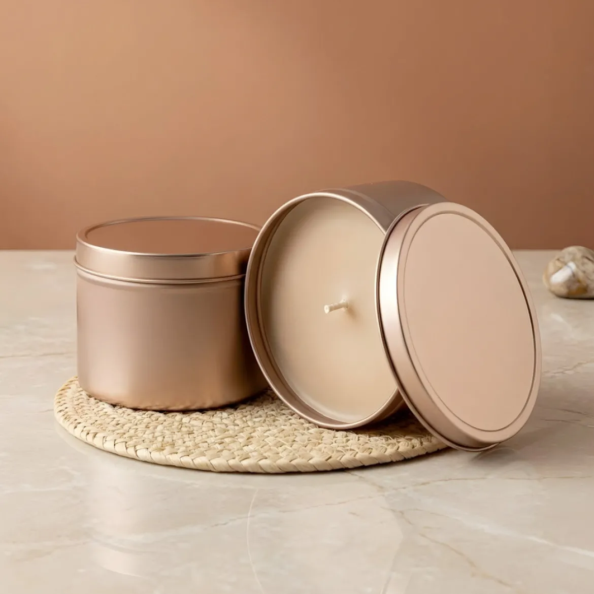 Bronze tin - Seamless round - 250 ml