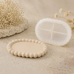 Bubble oval tray mould for Jesmonite creations - Silicone
