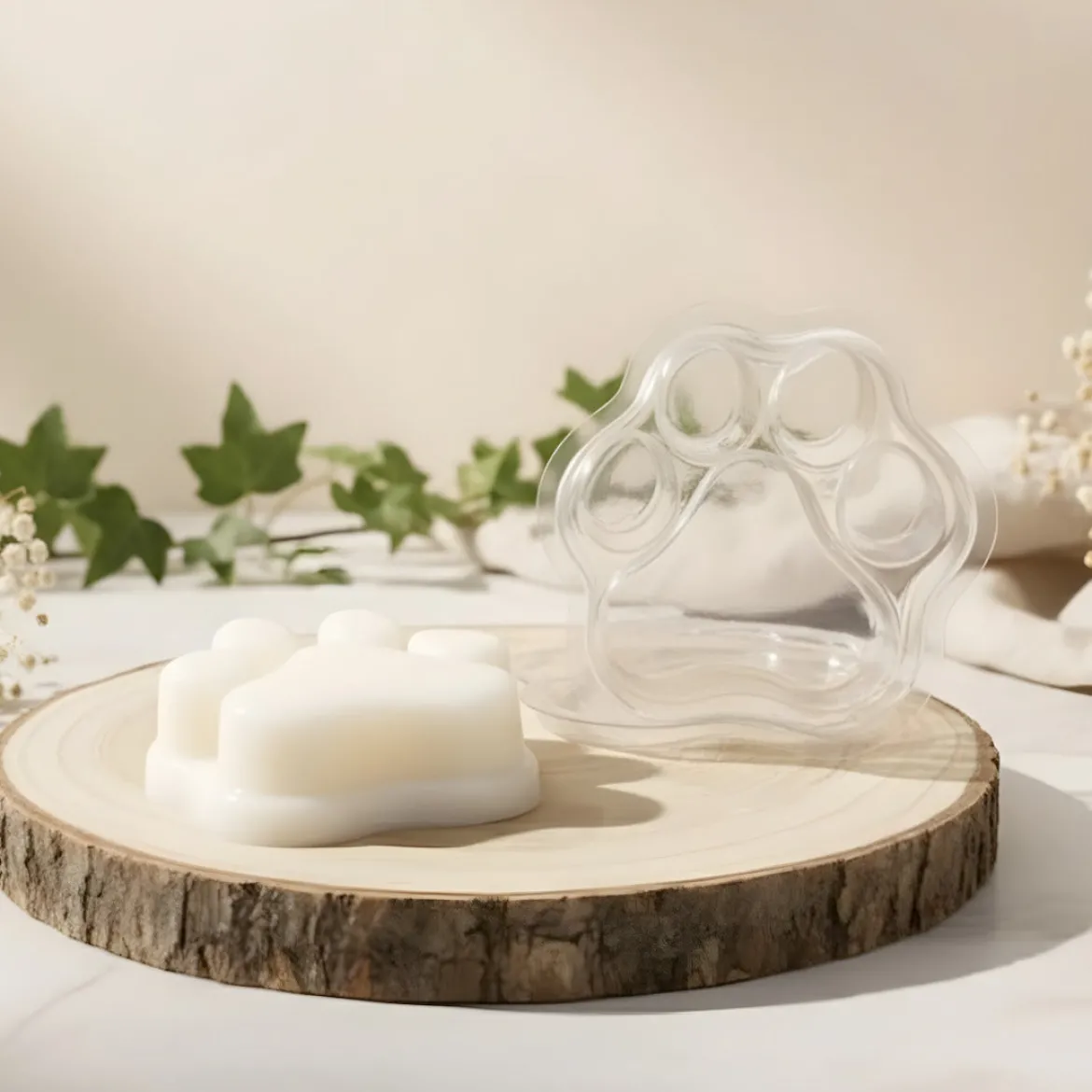 Clamshell dog paw mould - For fondants