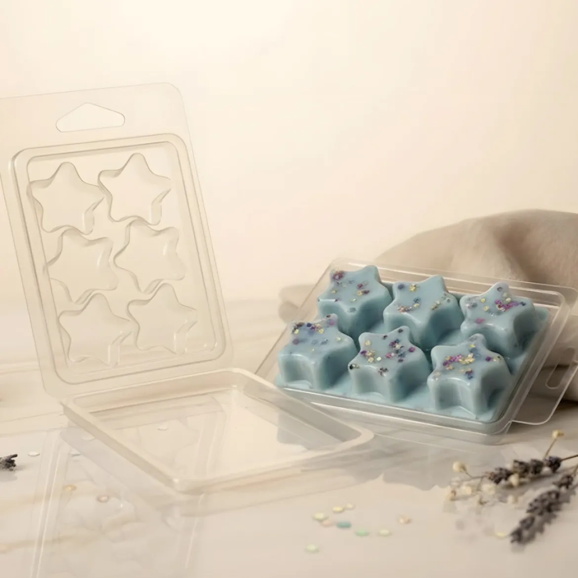 Clamshell Star mould - For fondants