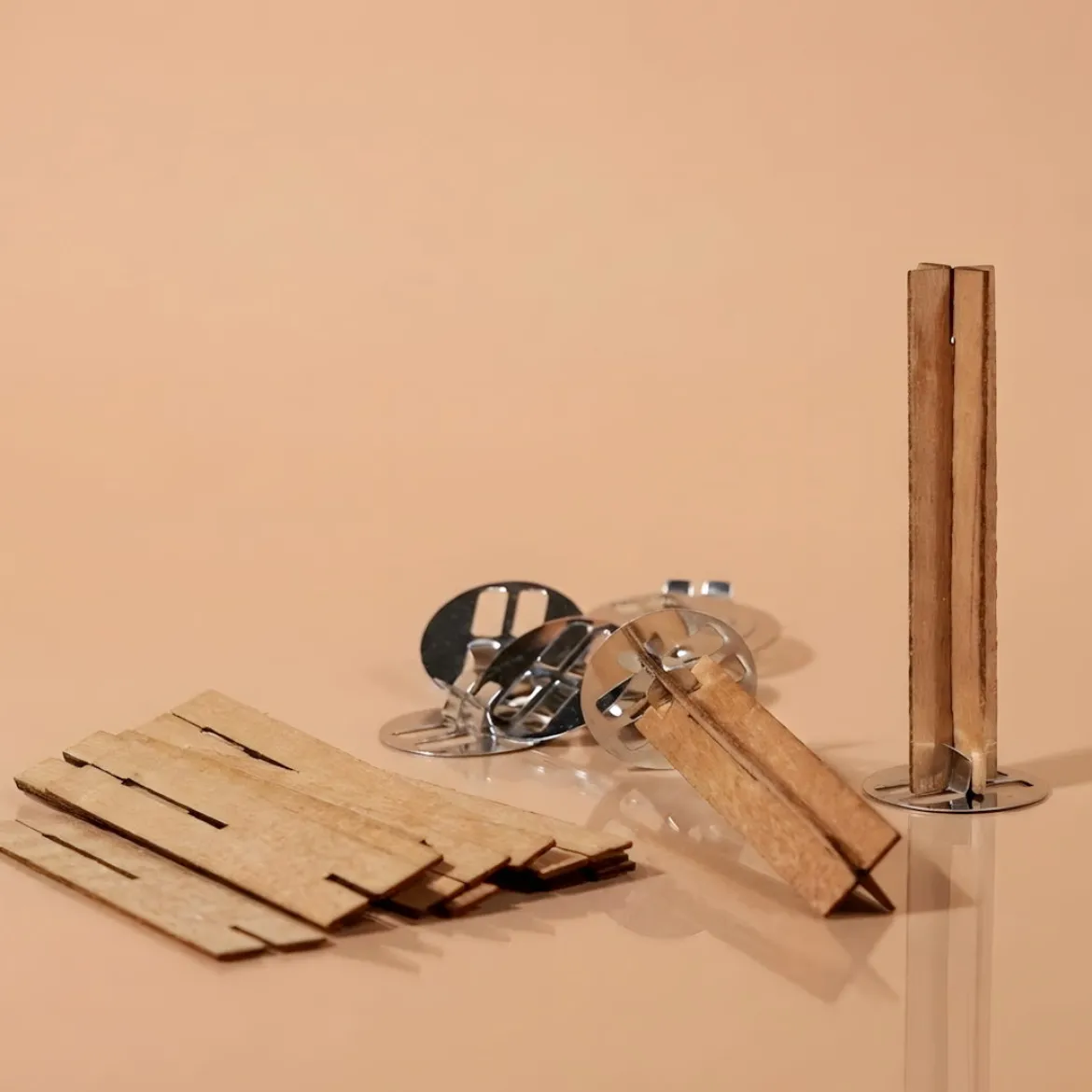 Crossed Wooden Wicks for Candles