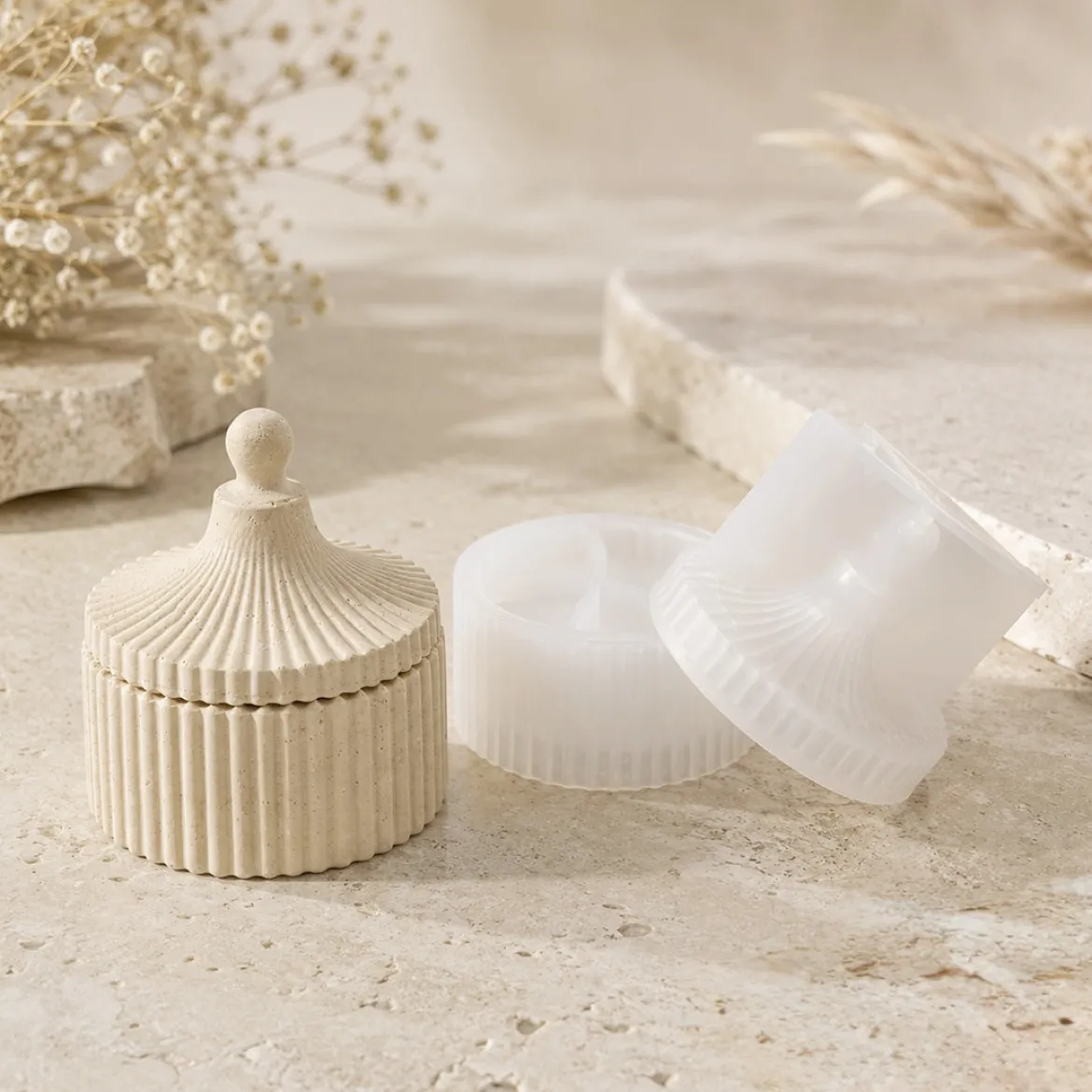 Decorative box mould for Jesmonite creations - Silicone