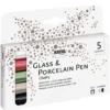 Decorative Pens for Candle Containers - Chalk - Set of 5