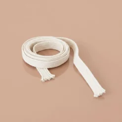 Flat cotton wicks for garden candles
