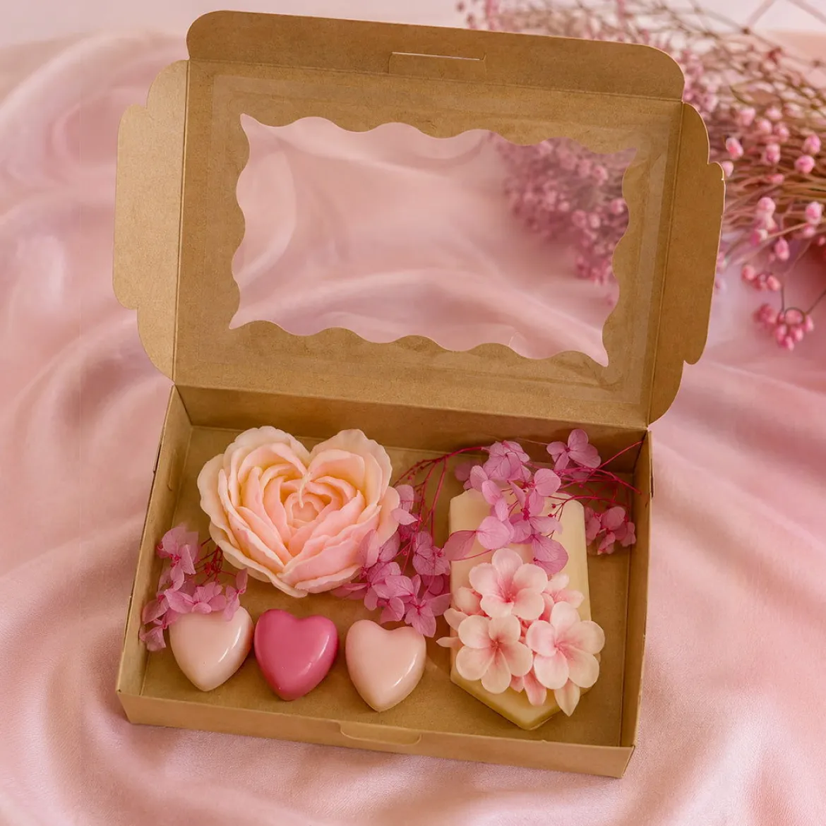 Gift box with decorative window - Set of 10
