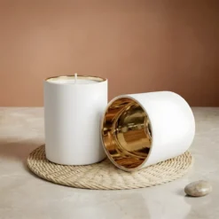 Glass candle Reflets dorés White - 300 ml