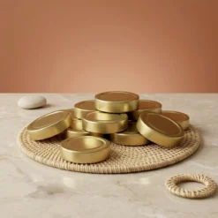 Gold lid for 212 ml jar