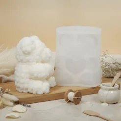 Heart bear candle mould - Silicone