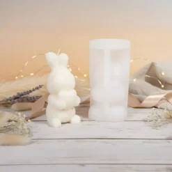Heart bunny candle mould - Silicone