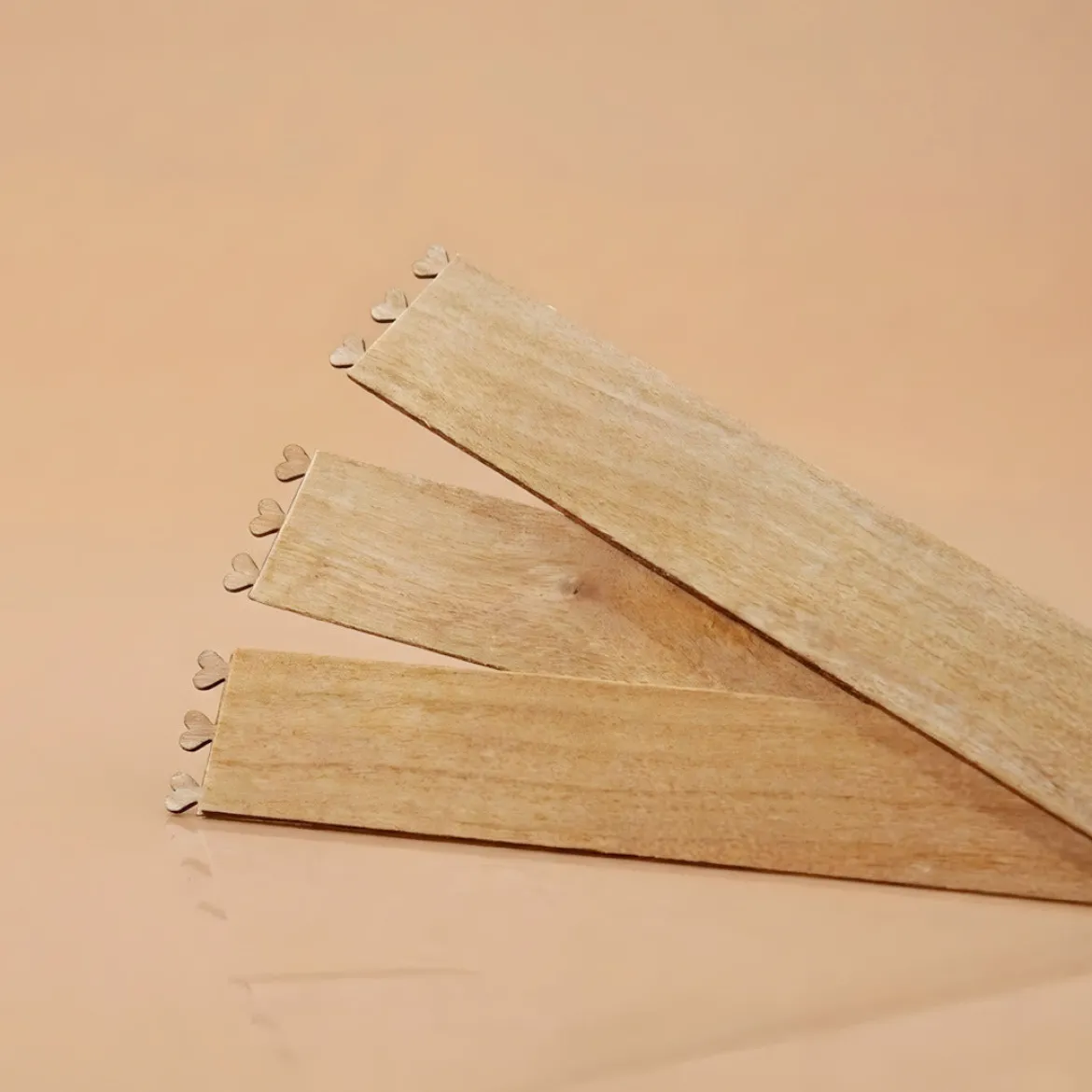 3 Hearts - Wooden Wicks for Candles