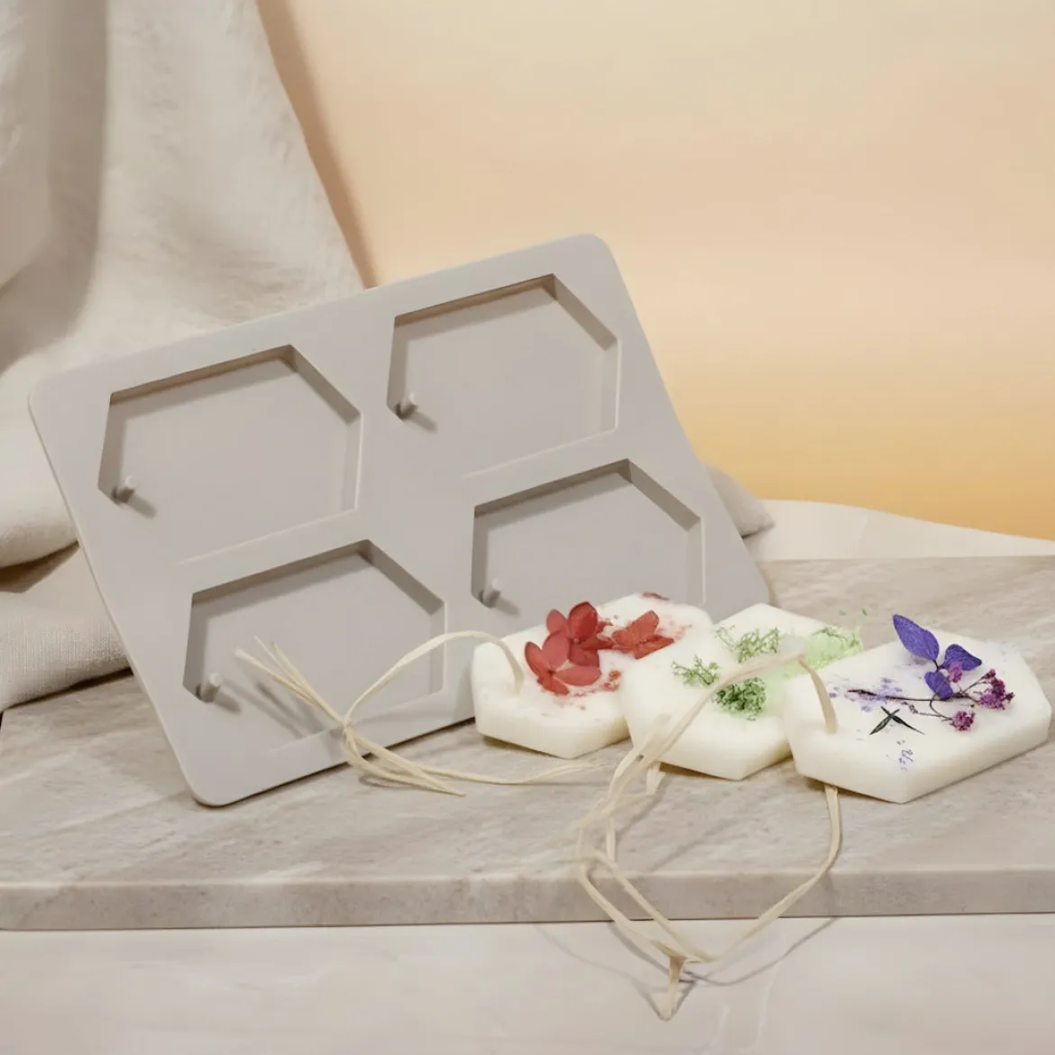 Hexagon suspension mould - Silicone