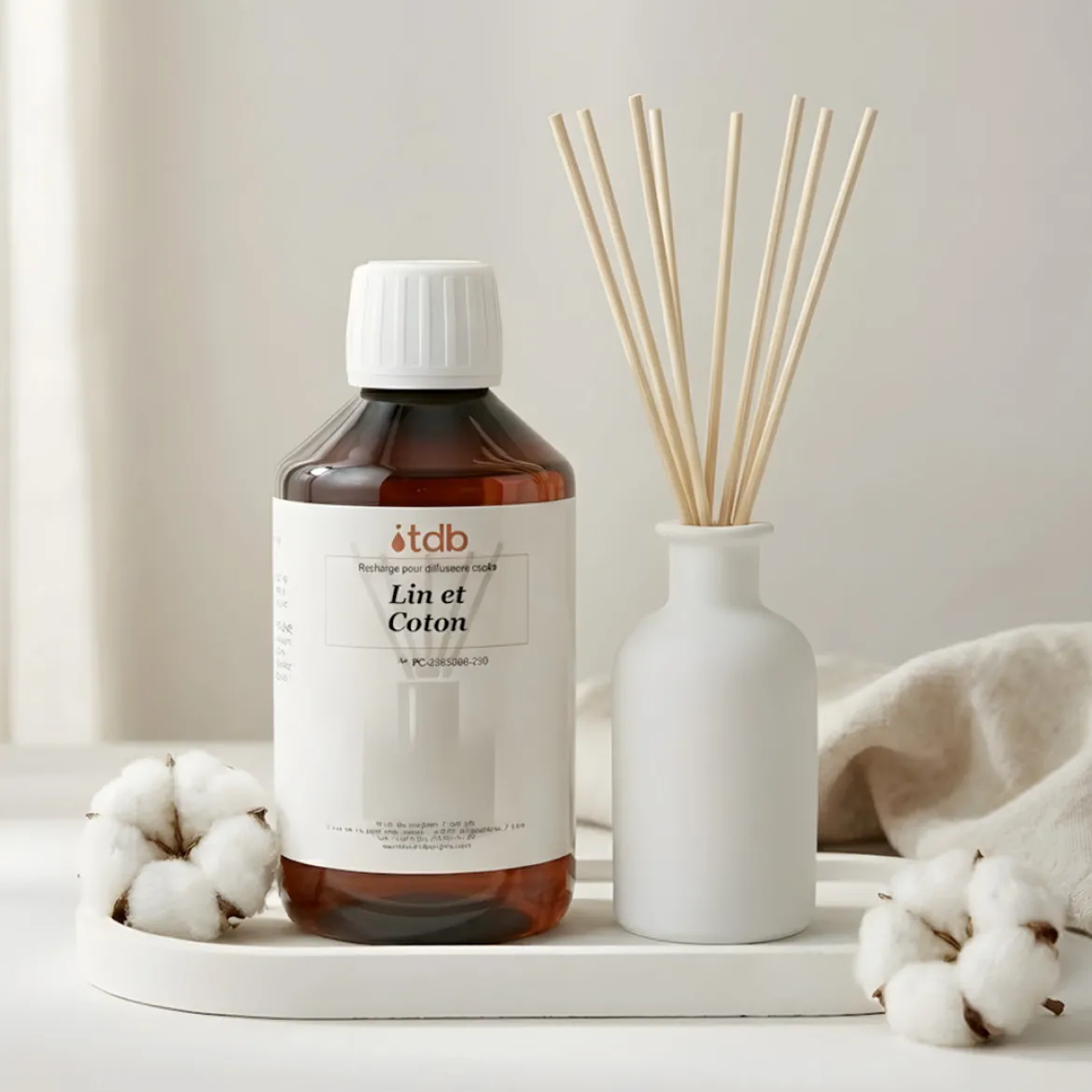 Linen and cotton - Reed diffuser refill