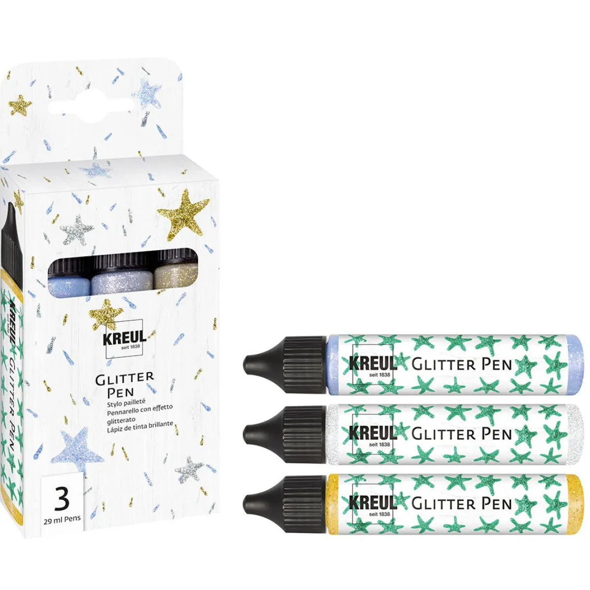 Liquid Decorative Pens for Candle Containers - Glitter - Set of 3