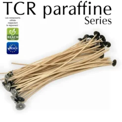 Paraffin waxed TCR wicks on base