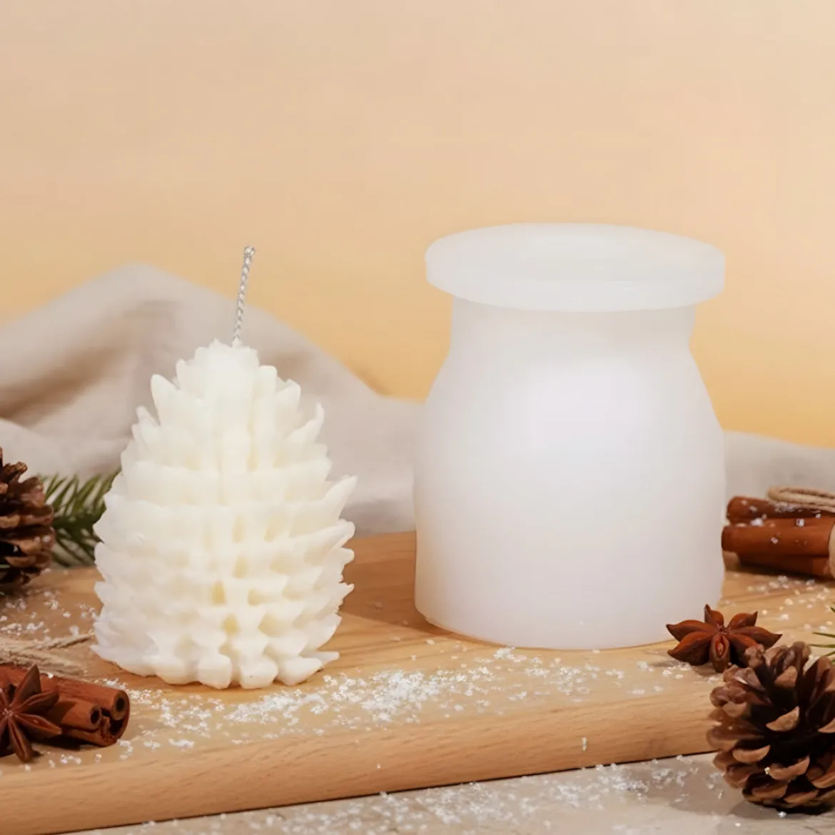 Pine cone candle mould - Silicone