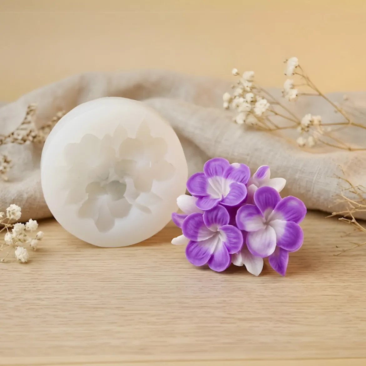 Plumeria decoration mould - Silicone