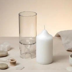 Pointed cylinder candle mould - 44 x 65 mm