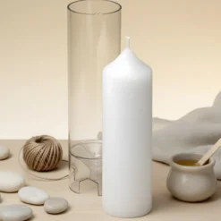 Pointed cylinder candle mould - 40 x 123 mm