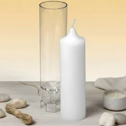 Pointed cylinder candle mould - 50 x 140 mm