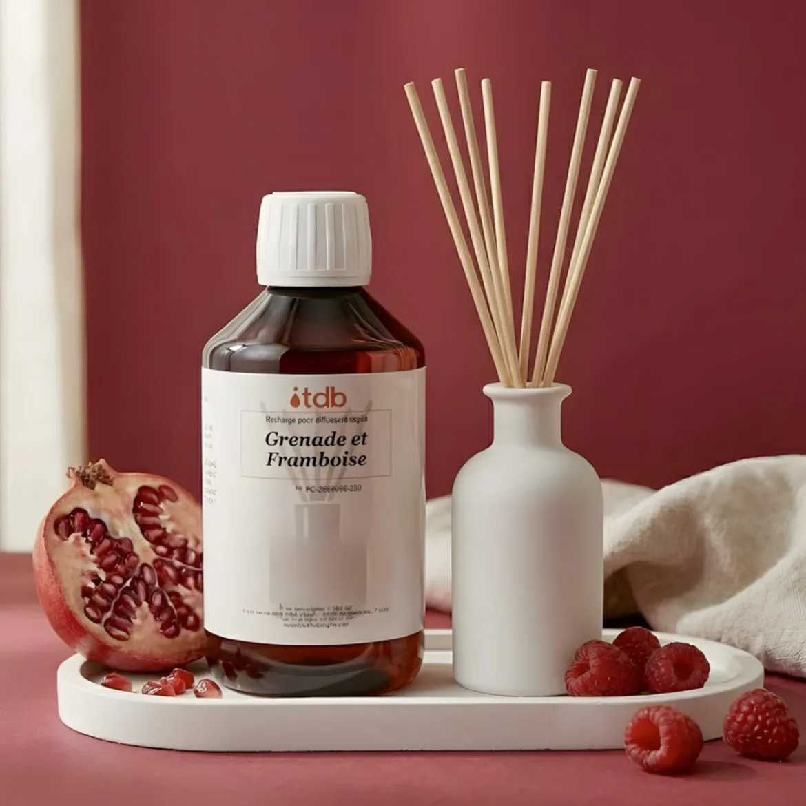 Pomegranate and raspberry - Reed diffuser refill