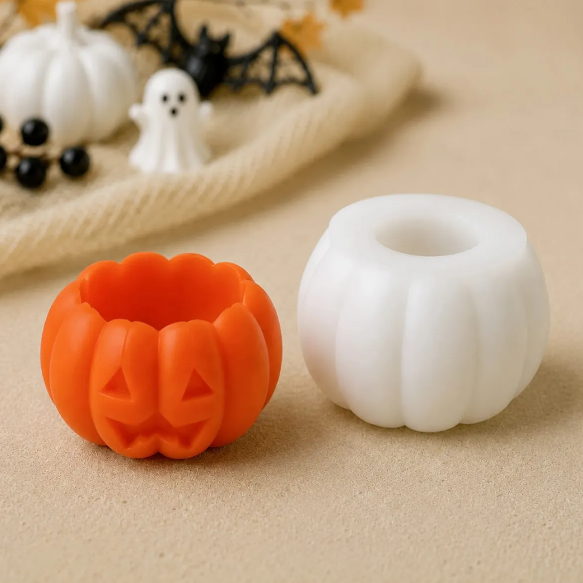Pumpkin tealight mould - Silicone