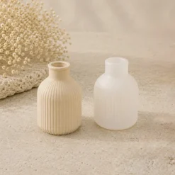 Ribbed vase mould for Jesmonite creations - Silicone