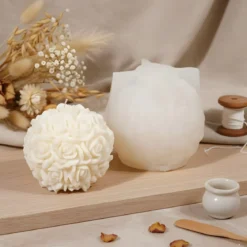 Rose ball candle mould - Silicone