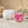 Rose heart candle mould - Silicone