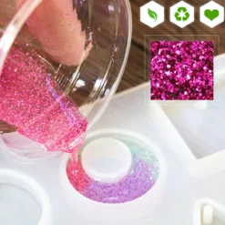 Shiny biodegradable glitter for scented creations