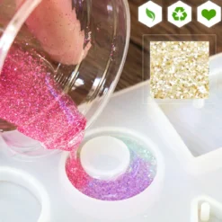 Shiny biodegradable glitter for scented creations