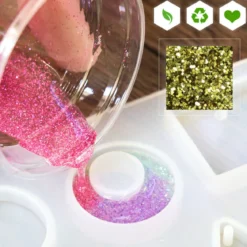 Shiny biodegradable glitter for scented creations