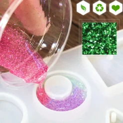 Shiny biodegradable glitter for scented creations