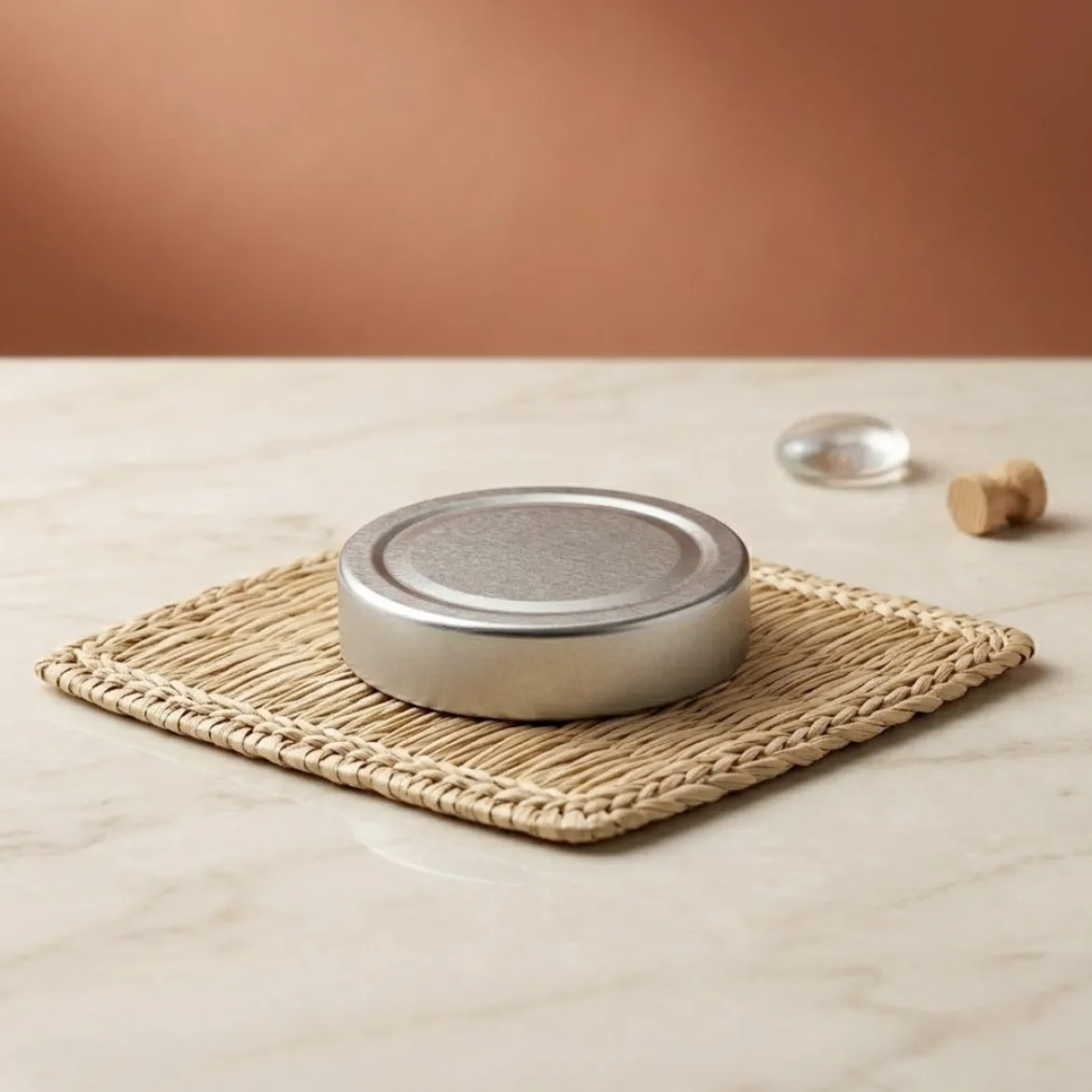 Silver lid for 212 ml jar