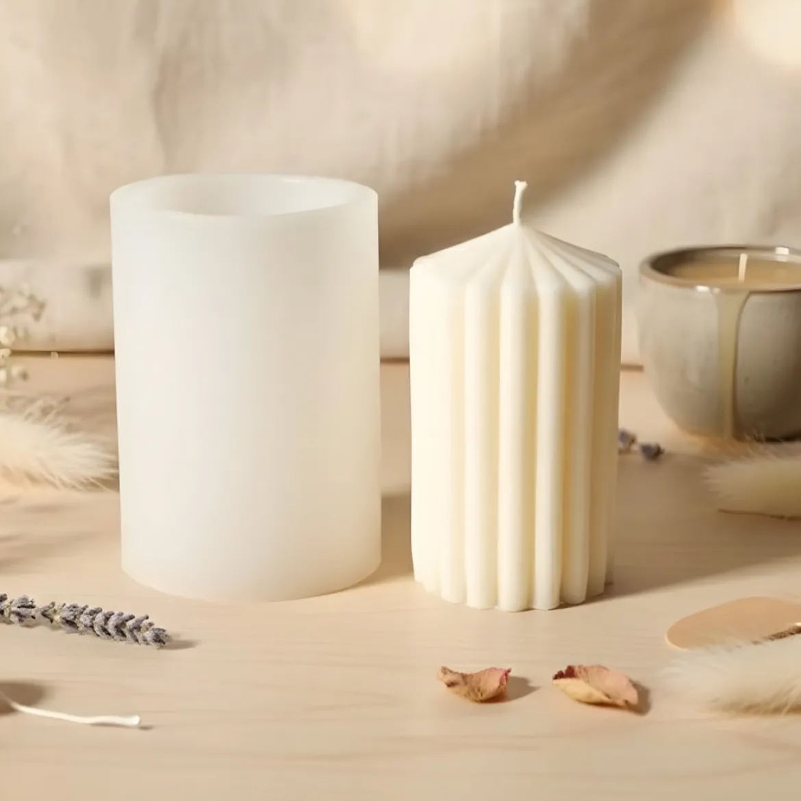 Small pillar candle mould - Silicone