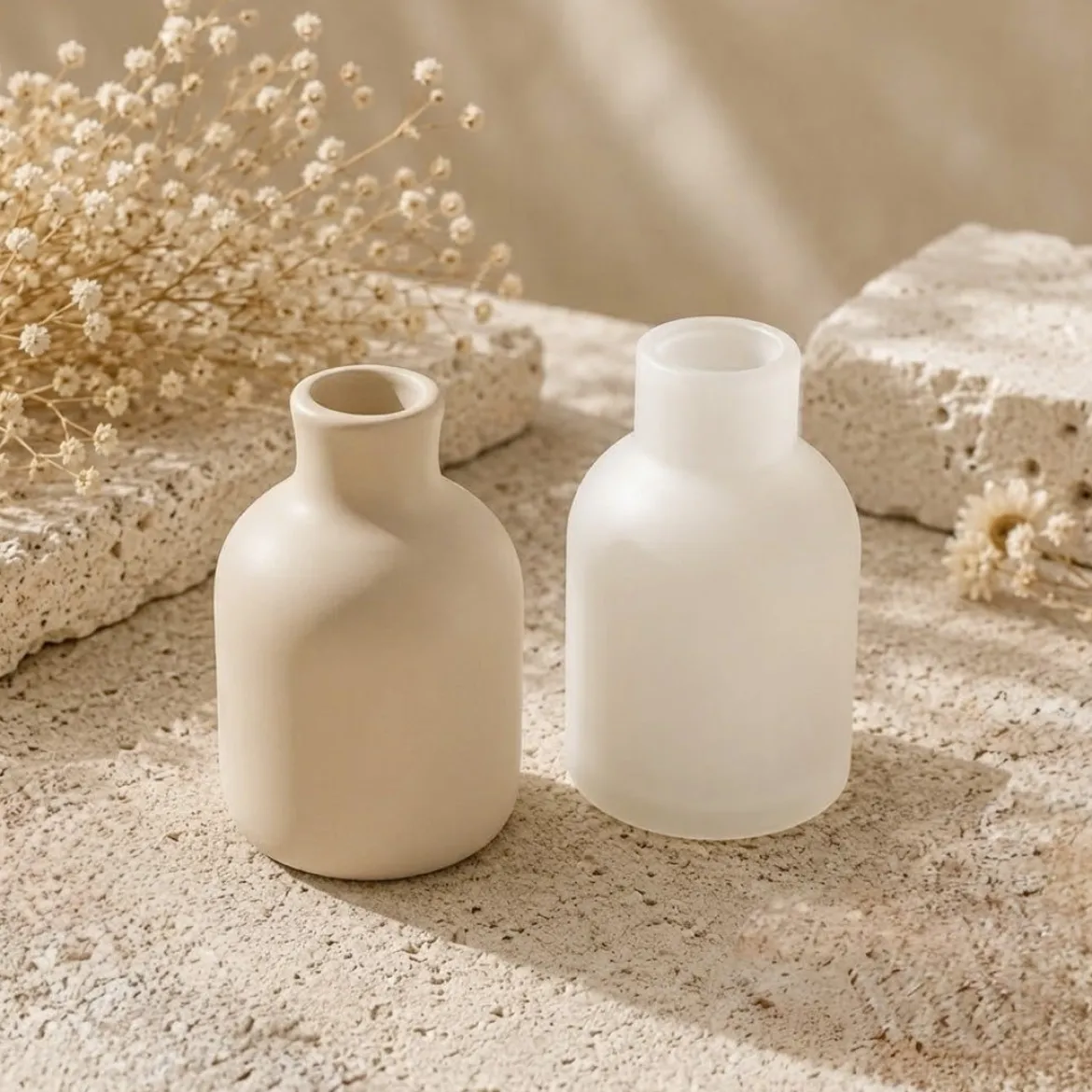 Smooth vase mould for Jesmonite creations - Silicone