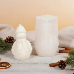 Snowman candle mould - Silicone
