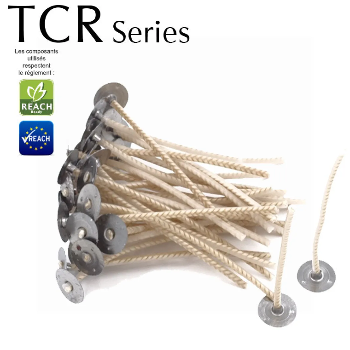 TCR waxed cotton wicks for candles