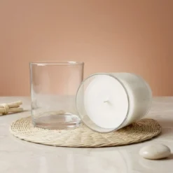 Transparent candle glass - 450 ml