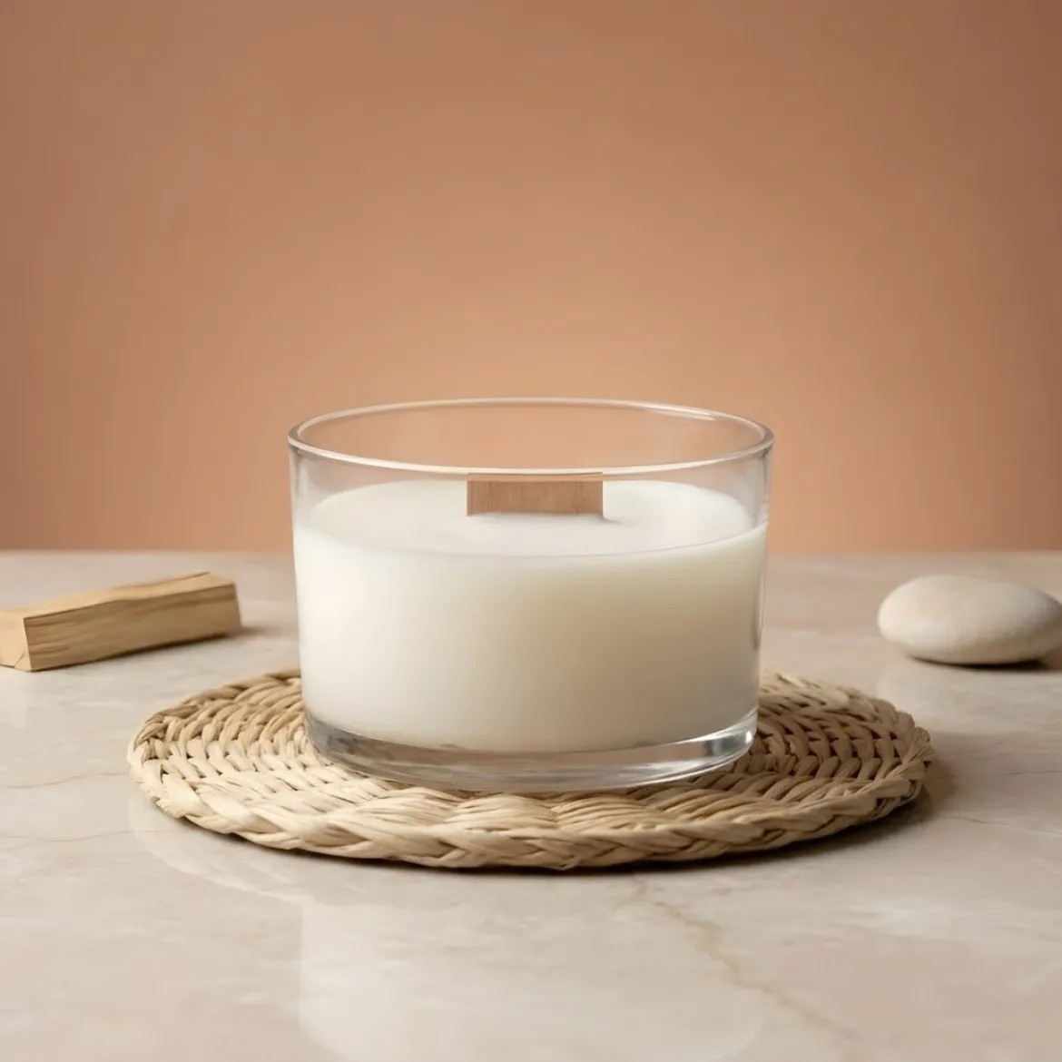 Transparent candle glass - 730 ml