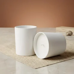 White matt candle glass - 70 ml